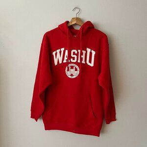 Wash U St. Louis Red Hoodie Sweatshirt Adult Size Medium
